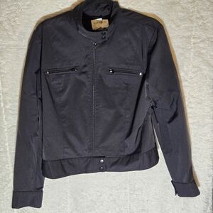 Womens Hugo Buscati Black Lightweight Jacket. Size Large. Pockets